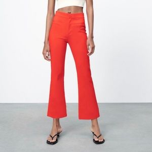 Bright coral Zara pants NWT